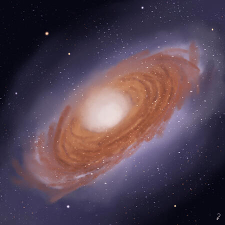 Rendition of the Andromeda Galaxy